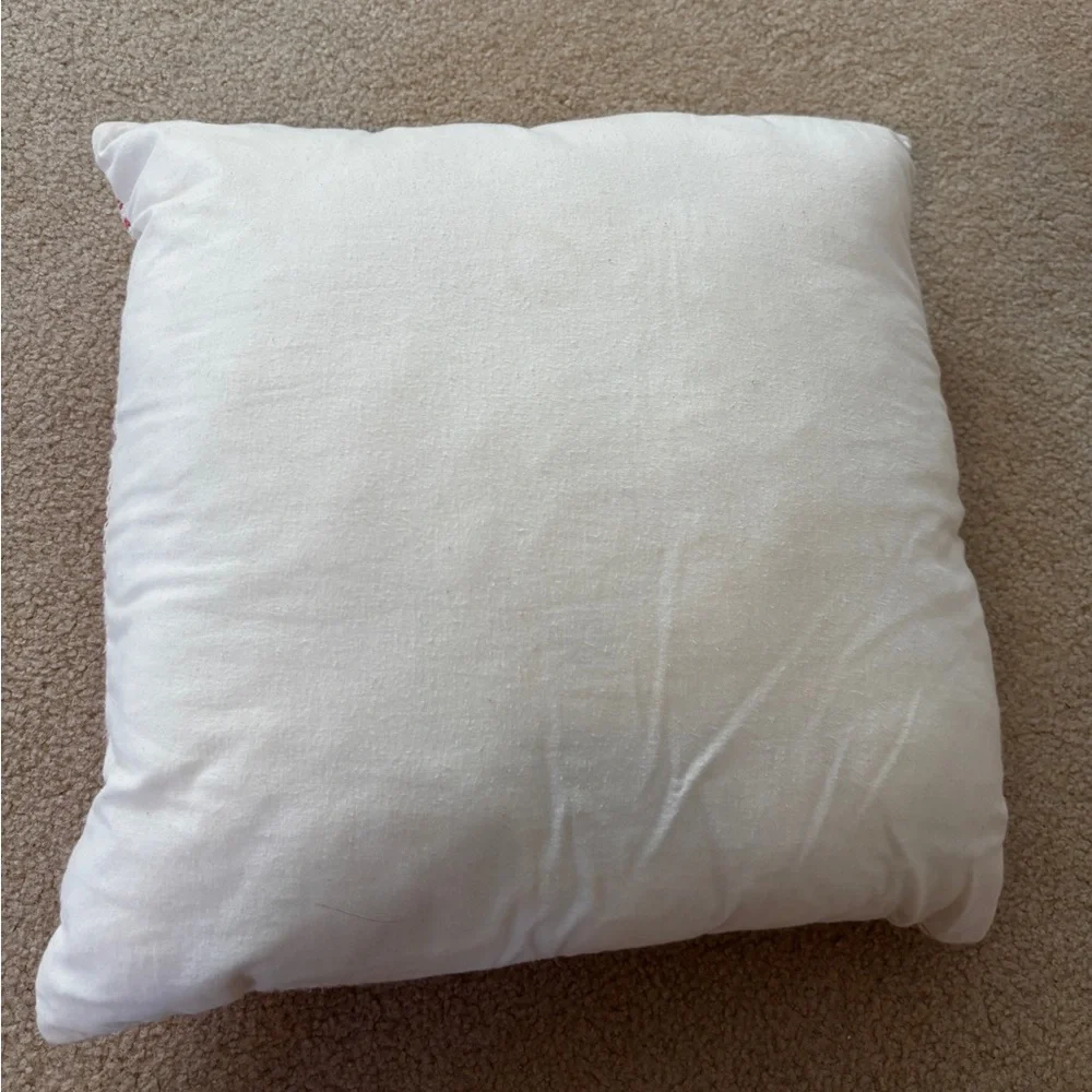 Coral and White Decorative Pillow Set
